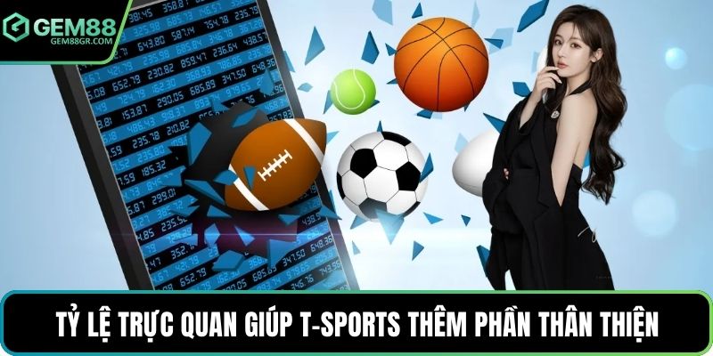 Tỷ lệ trực quan giúp T-sports thêm phần thân thiện